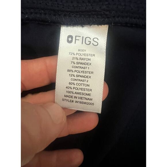 EUC FIGS Ceil Blue Scrub Set Caterina top w Zamora joggers sz S - Picture 7 of 10